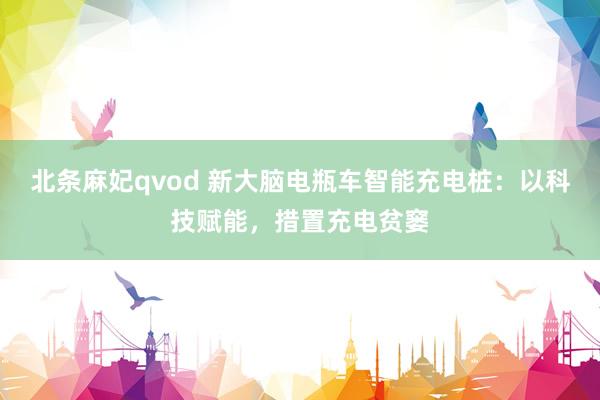 北条麻妃qvod 新大脑电瓶车智能充电桩：以科技赋能，措置充电贫窭