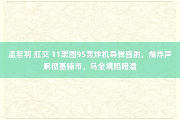 孟若羽 肛交 11架图95轰炸机导弹皆射，爆炸声响彻基辅市，乌全境陷暗澹