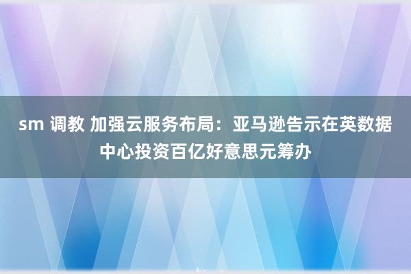 sm 调教 加强云服务布局：亚马逊告示在英数据中心投资百亿好意思元筹办