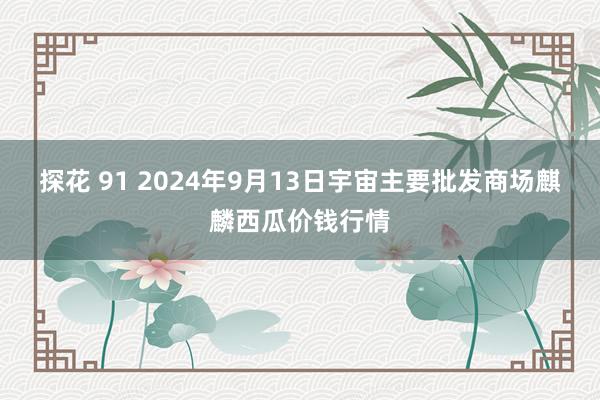 探花 91 2024年9月13日宇宙主要批发商场麒麟西瓜价钱行情