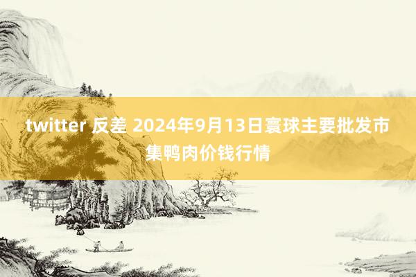 twitter 反差 2024年9月13日寰球主要批发市集鸭肉价钱行情