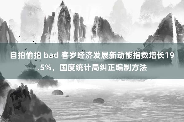 自拍偷拍 bad 客岁经济发展新动能指数增长19.5%，国度统计局纠正编制方法