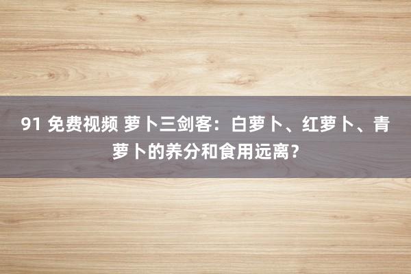 91 免费视频 萝卜三剑客：白萝卜、红萝卜、青萝卜的养分和食用远离？