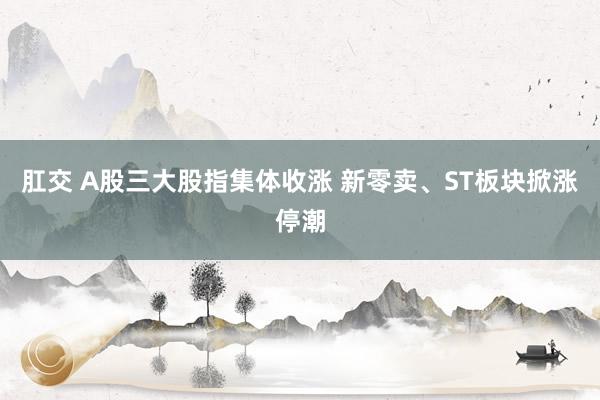 肛交 A股三大股指集体收涨 新零卖、ST板块掀涨停潮