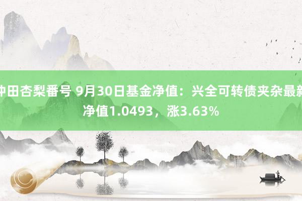 冲田杏梨番号 9月30日基金净值：兴全可转债夹杂最新净值1.0493，涨3.63%