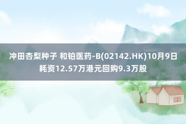 冲田杏梨种子 和铂医药-B(02142.HK)10月9日耗资12.57万港元回购9.3万股