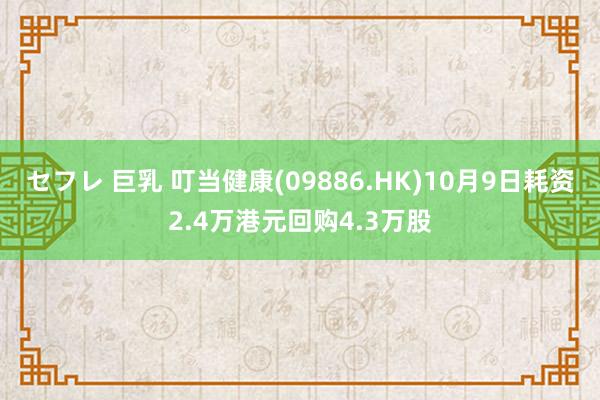 セフレ 巨乳 叮当健康(09886.HK)10月9日耗资2.4万港元回购4.3万股