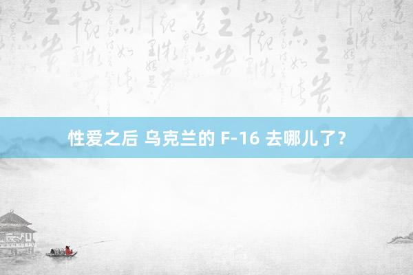 性爱之后 乌克兰的 F-16 去哪儿了？