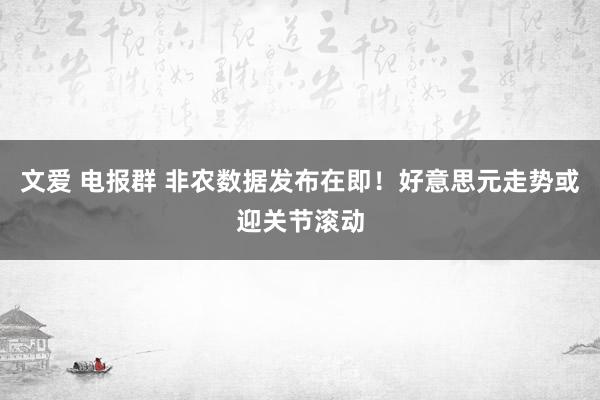 文爱 电报群 非农数据发布在即！好意思元走势或迎关节滚动