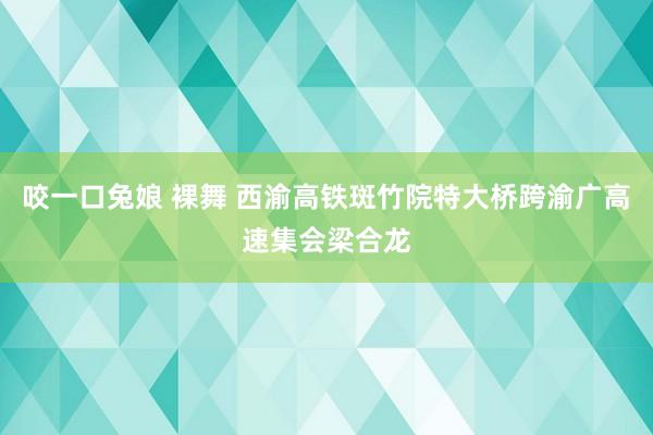 咬一口兔娘 裸舞 西渝高铁斑竹院特大桥跨渝广高速集会梁合龙