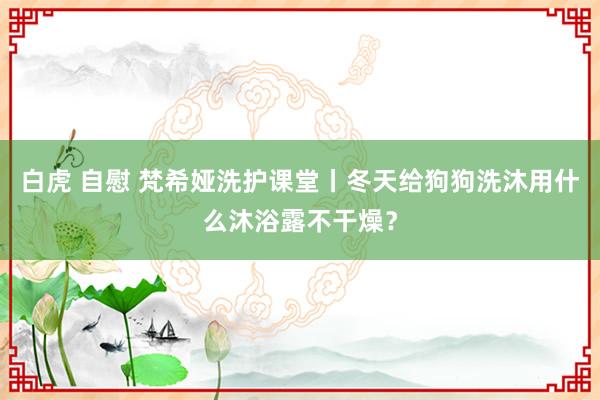 白虎 自慰 梵希娅洗护课堂丨冬天给狗狗洗沐用什么沐浴露不干燥？