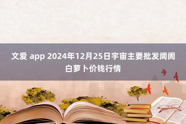 文爱 app 2024年12月25日宇宙主要批发阛阓白萝卜价钱行情