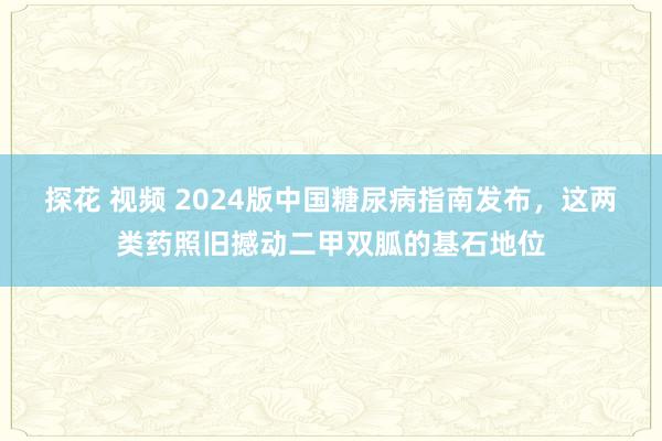 探花 视频 2024版中国糖尿病指南发布，这两类药照旧撼动二甲双胍的基石地位