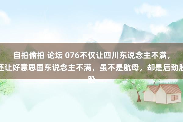 自拍偷拍 论坛 076不仅让四川东说念主不满，还让好意思国东说念主不满，虽不是航母，却是后劲股