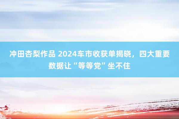 冲田杏梨作品 2024车市收获单揭晓，四大重要数据让“等等党”坐不住