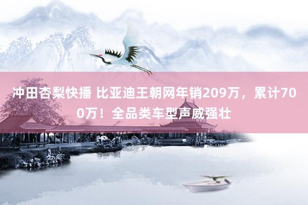 冲田杏梨快播 比亚迪王朝网年销209万，累计700万！全品类车型声威强壮